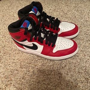 Jordan Retro 1 High Spider-Man Black Red **Nike 2Y